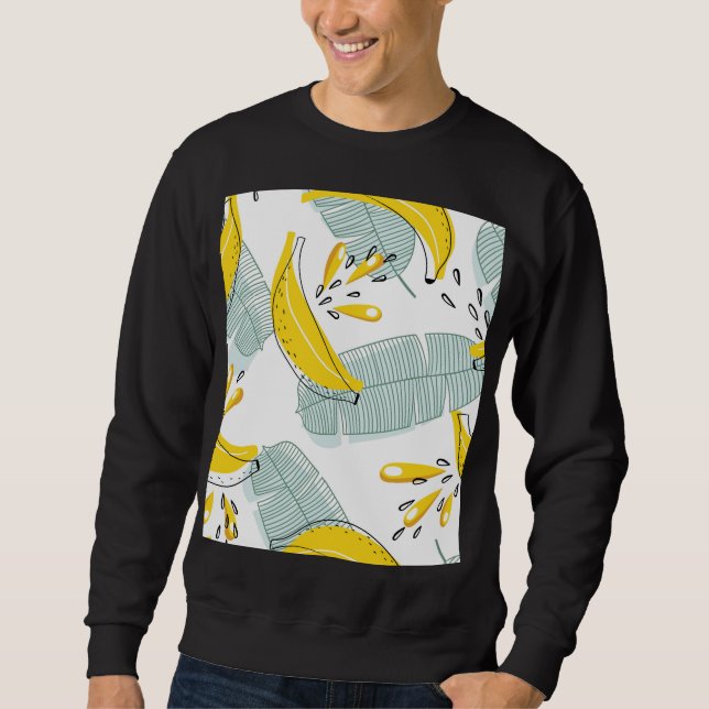 Juicy Bananas Vintages Muster Sweatshirt (Vorderseite)