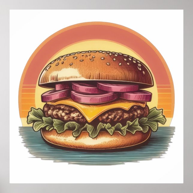 Juicy Burger Delight Poster (Vorne)