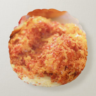 Juicy Citrus Blood Orange und Zest Rundes Kissen