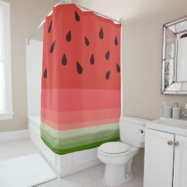 Juicy Delicious Ripe Watermelon mit Samen Design Duschvorhang