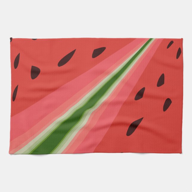 Juicy Delicious Ripe Watermelon mit Samen Design Geschirrtuch (Horizontal)