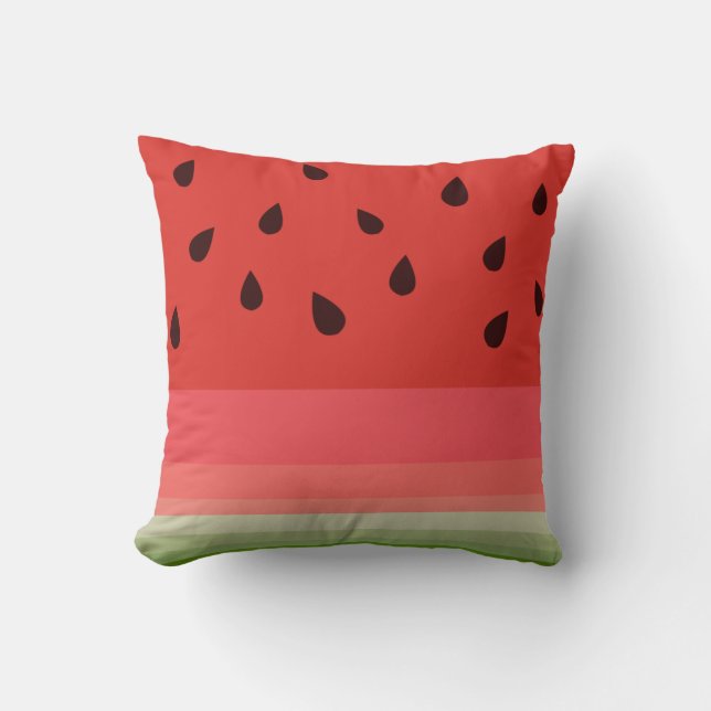 Juicy Delicious Ripe Watermelon mit Samen Design Kissen (Vorderseite)