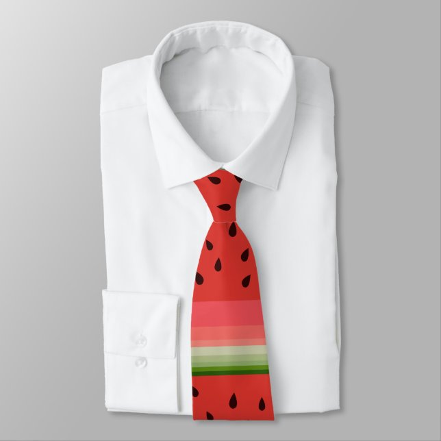 Juicy Delicious Ripe Watermelon mit Samen Design Krawatte (Gebunden)