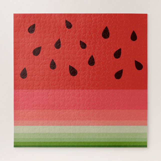 Juicy Delicious Ripe Watermelon mit Samen Design Puzzle (Vertikal)