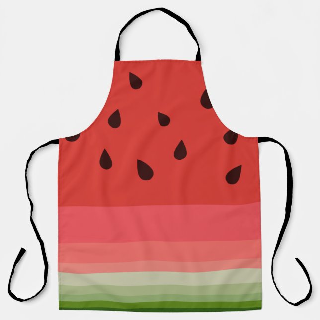 Juicy Delicious Ripe Watermelon mit Samen Design Schürze (Vorderseite)