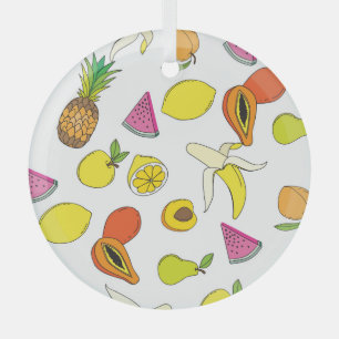 Juicy Fruit, Vintages nahtloses Muster. Ornament Aus Glas