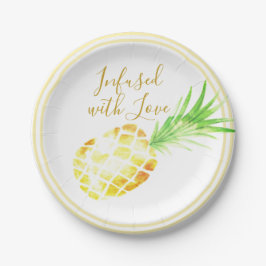 Juicy Goldener Ananas Pappteller