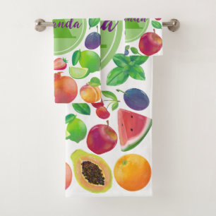 Juicy helle Früchte Badehandtuch Set