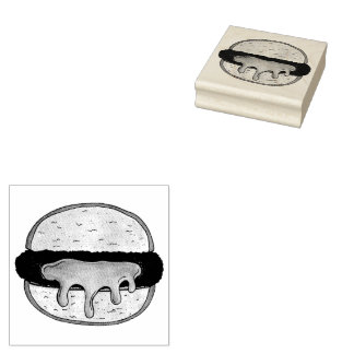 Juicy Jucy Lucy Minneapolis Minnesota Cheeseburger Gummistempel