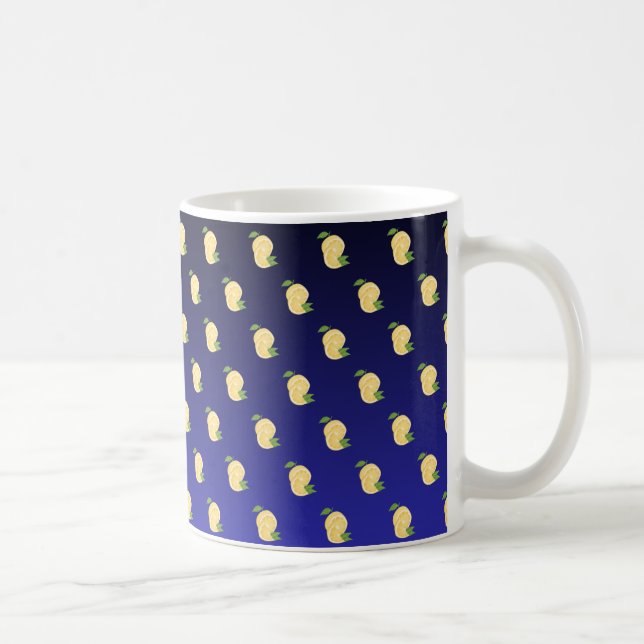 Juicy Lemon Tasse auf blauem Gradient (Rechts)