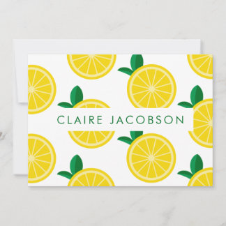 Juicy Lemons Personalisiert Stationery Feiertagskarte