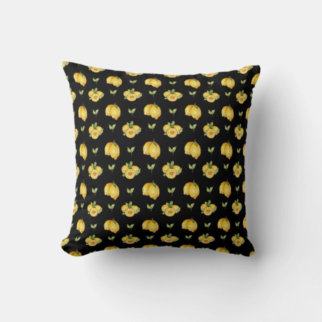 JUICY LEMONS THROW PILLOW KISSEN (Vorderseite)