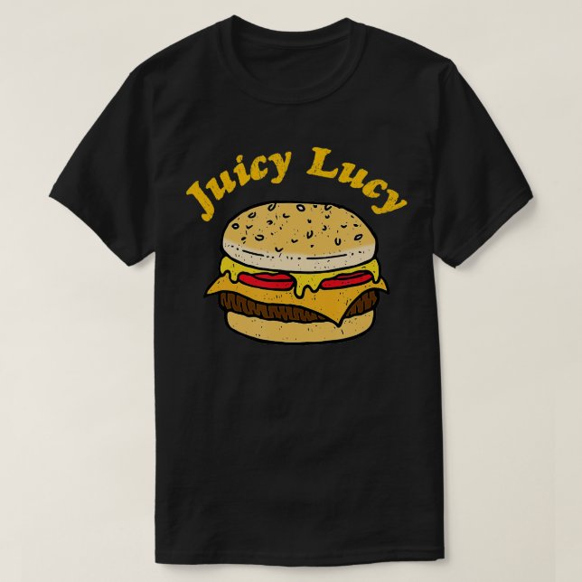 Juicy Lucy cheeseburger Liebhaber T-Shirt (Design vorne)