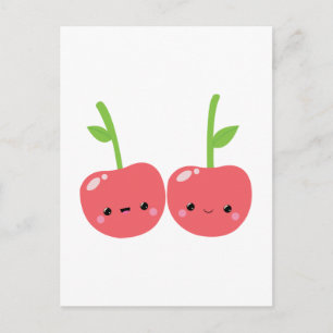 Juicy Niedlich Kawaii Cherries Postkarte