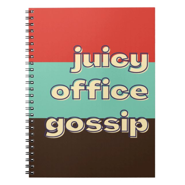 Juicy Office Gossip Funny Workplace Team Notizblock (Vorderseite)