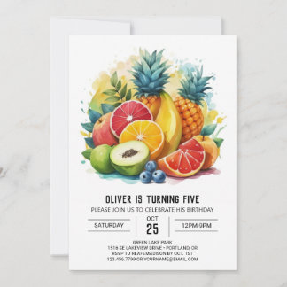Juicy Online Boho Frucht Geburtstag Einladung