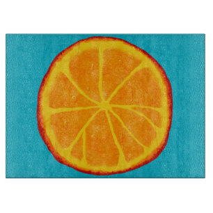Juicy Orange Custom Glass Cutting Board Schneidebrett