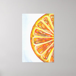 Juicy Orange Fruit Slice Leinwanddruck