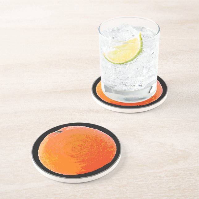 Juicy Orange Getränkeuntersetzer (Seite)