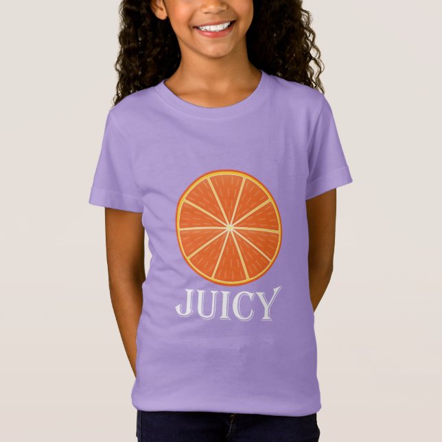 Juicy Orange - Girls' Fine Jersey T - Shirt (Vorderseite)