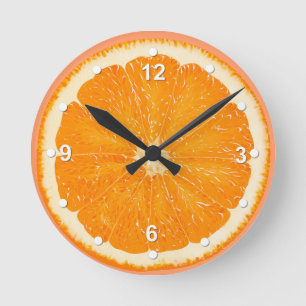 Juicy Orange Kitchen Wall Clock Runde Wanduhr