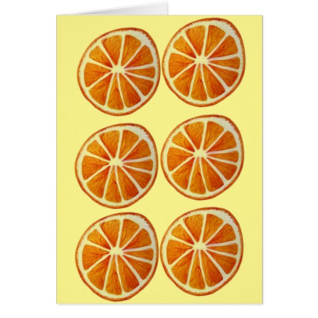 Juicy Orange Slice Aquarellmuster Pop Art (Vorne)