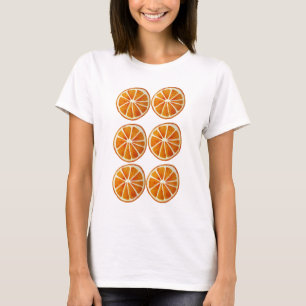 Juicy Orange Slice Aquarellmuster Pop Art T-Shirt