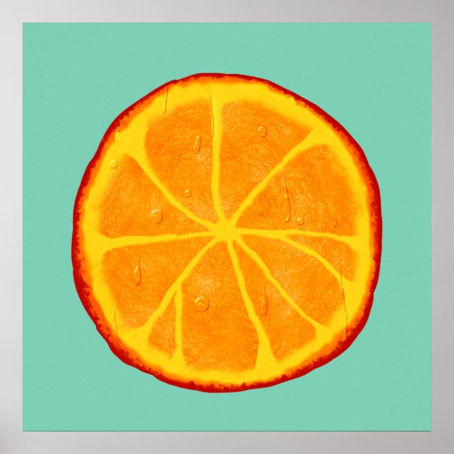 Juicy Orange Slice Custom Poster (Vorne)