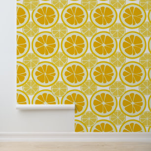 Juicy Orange Slices Pattern Helle Zitrusfrüchte Tapete