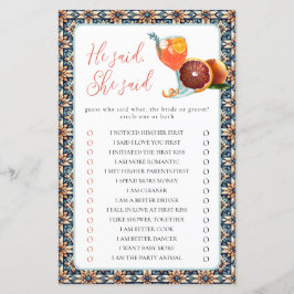 Juicy Orange Spritz sagte er, sie sagte, Duschspie