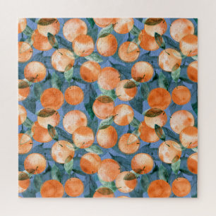 Juicy Orange Wasserfarbmuster Puzzle