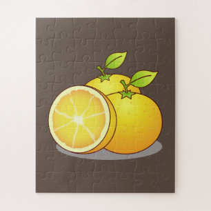 Juicy Orangen lustige Frucht Puzzle