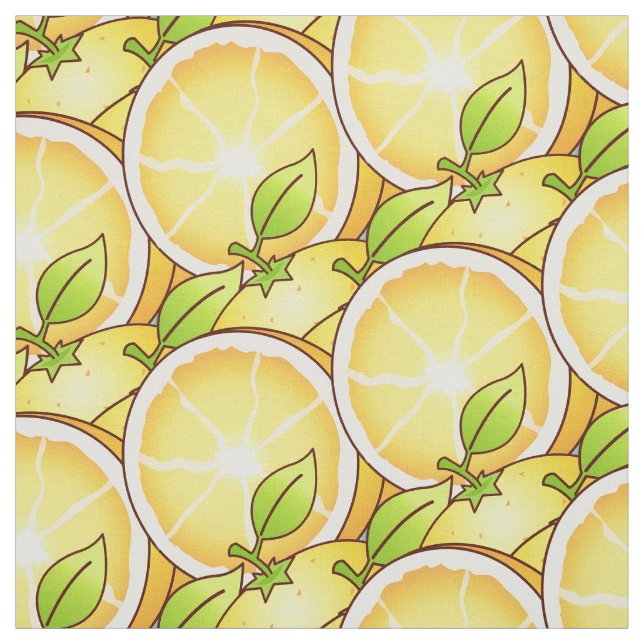 Juicy Orangen lustige Frucht Stoff (Muster)