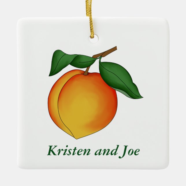 Juicy Peach Christmas Ornament (Vorderseite)