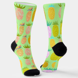 Juicy Pineapple Lime Pattern Socken