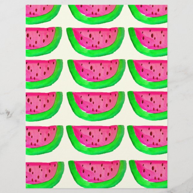 Juicy pink watermelon Fruchtmuster auf Zitrone (Vorderseite)