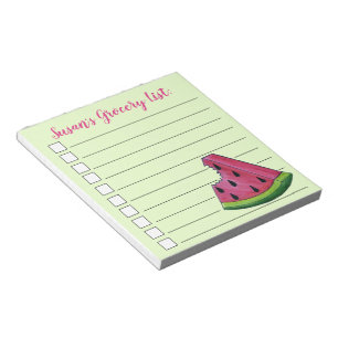 Juicy Pink Watermelon Personalisiertes Lebensmitte Notizblock