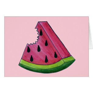 Juicy Pink Watermelon Wedge Slice Green Rind Fruch