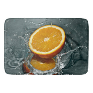 Juicy-positive Orange für Vitamin-Stimmung Badematte