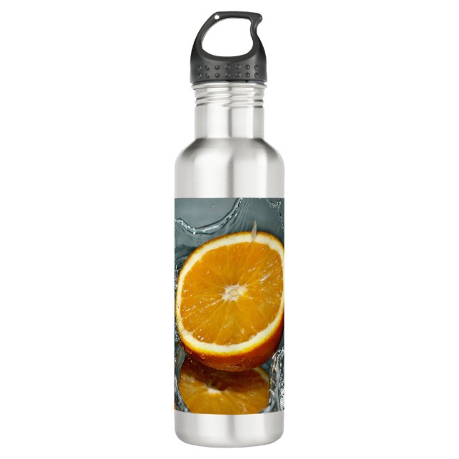 Juicy-positive Orange für Vitamin-Stimmung Edelstahlflasche (Vorderseite)