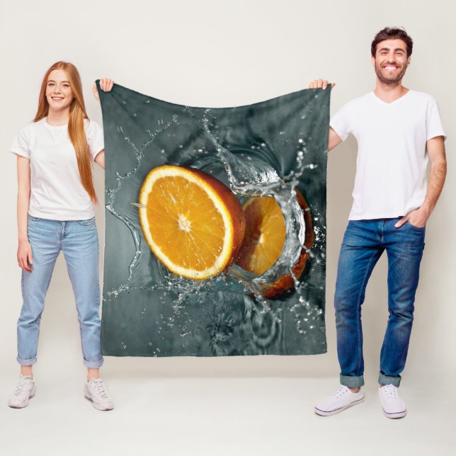 Juicy-positive Orange für Vitamin-Stimmung Fleecedecke (Beispiel)