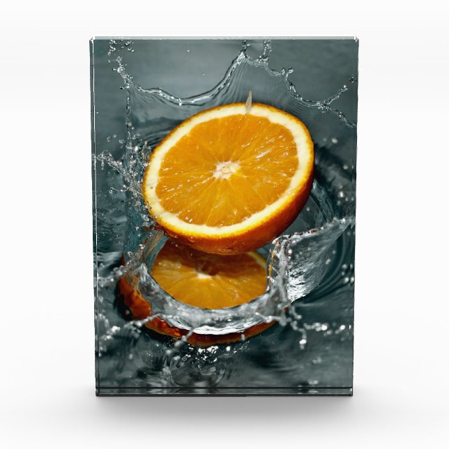 Juicy-positive Orange für Vitamin-Stimmung Fotoblock (Vorderseite)