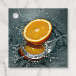 Juicy-positive Orange für Vitamin-Stimmung Geschenkanhänger