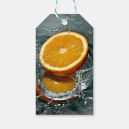 Juicy-positive Orange für Vitamin-Stimmung Geschenkanhänger