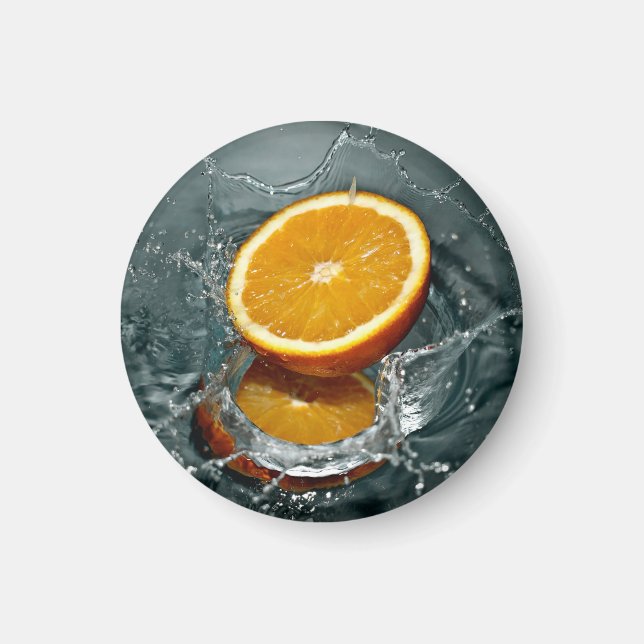 Juicy-positive Orange für Vitamin-Stimmung Magnet (Vorne)