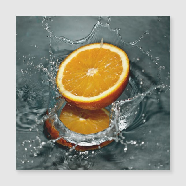 Juicy-positive Orange für Vitamin-Stimmung Magnetkarte (Vorderseite)