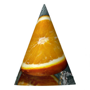 Juicy-positive Orange für Vitamin-Stimmung Partyhütchen
