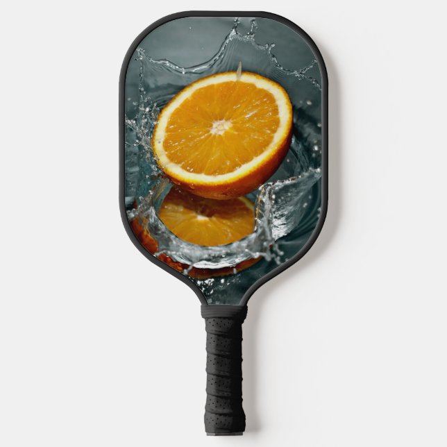 Juicy-positive Orange für Vitamin-Stimmung Pickleball Schläger (Vorderseite)