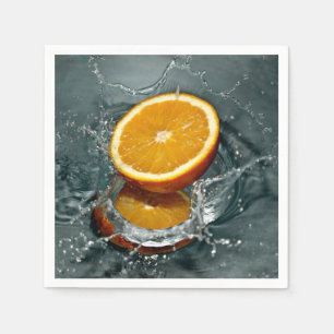 Juicy-positive Orange für Vitamin-Stimmung Serviette