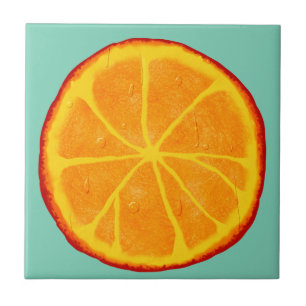 Juicy Realistic Orange Slice Fliese